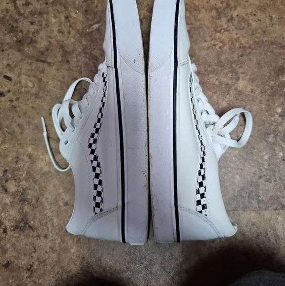 Vans Ward Off The Wall White Checker Stripe Canvas Size 8.5 men's 10 Women's - Picture 6 of 8